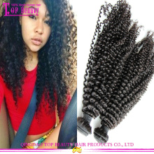 Usine de haute qualité 4c afro kinky bouclés cheveux humains armure prix de gros mongolian kinky bouclés cheveux